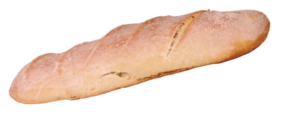 French white bread isolated