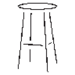seat pixel icon, 8-bit. Isolated vector illustration.