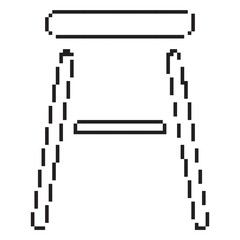 seat pixel icon, 8-bit. Isolated vector illustration.