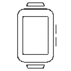 smart watch pixel icon, 8-bit. Isolated vector illustration.