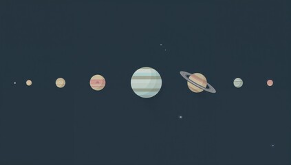 A computer screen shows a close up of the planets in our solar system