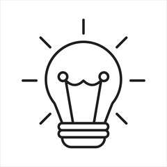 Light Bulb Icon Idea Design Elements Illustration