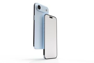 Realistic Smartphone 17 with blank screen mockup, slim phone air in isolated. Perfect for presenting mobile apps, UI UX concepts, Ads, branding, digital product displays, website, gadget device