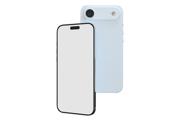 Realistic Smartphone 17 with blank screen mockup, slim phone air in isolated. Perfect for presenting mobile apps, UI UX concepts, Ads, branding, digital product displays, website, gadget device