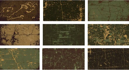 Collection of textured backgrounds in earthy tones for design projects