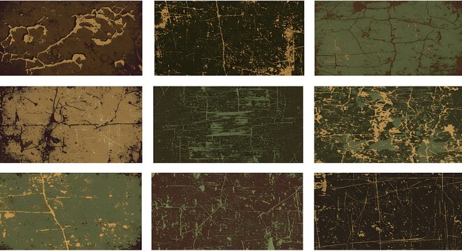 Collection of textured backgrounds in earthy tones for design projects