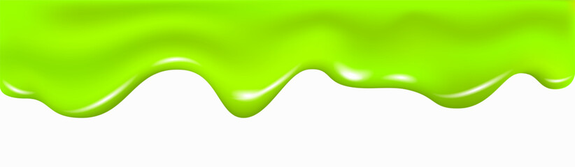 Green dripping slime texture, flowing paint, splash of juice.