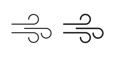 Wind icon. flat and stroke style Collection. simple symbol