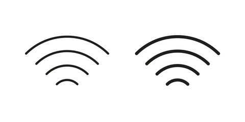 Wifi icon. flat and stroke style Collection. simple symbol