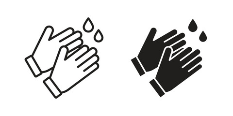 Wash your hands icon. flat and stroke style Collection. simple symbol