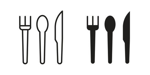 Utensils icon. flat and stroke style Collection. simple symbol