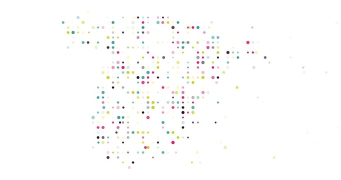 Generative circles Spain moving abstract silhouette