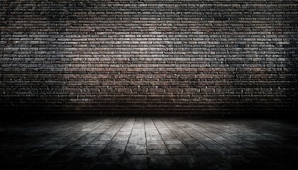 Ziegelmauer Beton Wand Stein Boden Dunkel Hintergrund