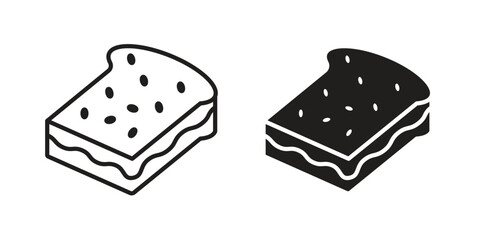Sandwich icon. flat and stroke style Collection. simple symbol