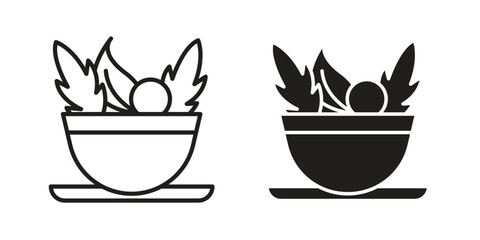 Salad icon. flat and stroke style Collection. simple symbol