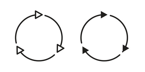 Recycle icon. flat and stroke style Collection. simple symbol