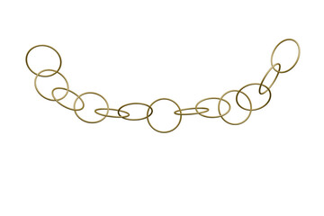  chain, golden ring, a wedding ring top view, realistic, golden, PNG