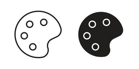 Palette icon. flat and stroke style Collection. simple symbol
