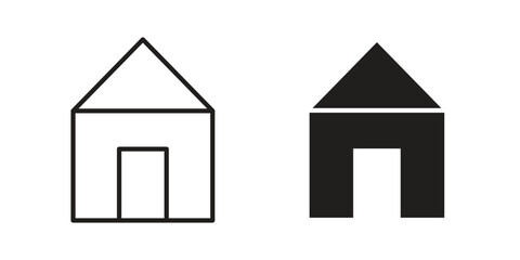 House icon. flat and stroke style Collection. simple symbol