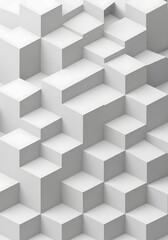 Three-Dimensional Geometric Forms Interlocking and Creating an Abstract Surface Structure