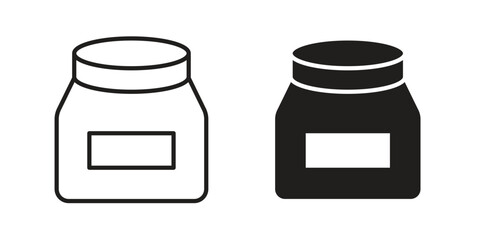 Cream icon. flat and stroke style Collection. simple symbol