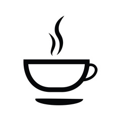 Coffee cup vector icon. Cup of coffee or tea. Hot drink icon