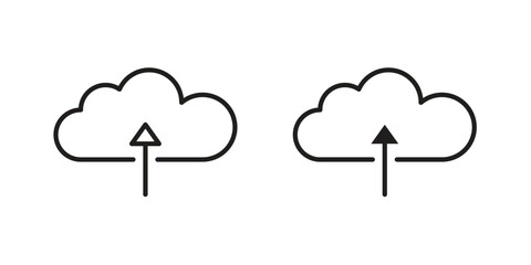 Cloud upload icon. flat and stroke style Collection. simple symbol