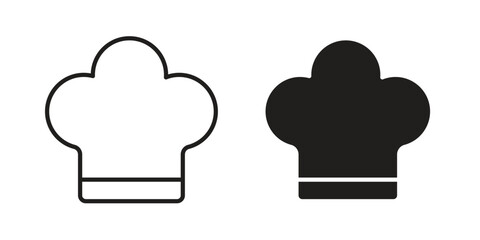 Chef hat icon. flat and stroke style Collection. simple symbol