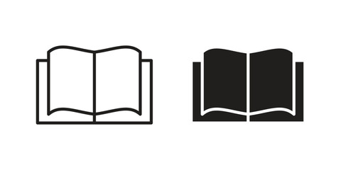 Book icon. flat and stroke style Collection. simple symbol