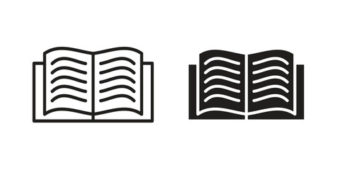 Book icon. flat and stroke style Collection. simple symbol