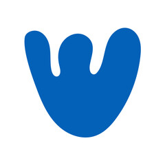 Deep indigo wave-style organic abstract form with visual
contrast.