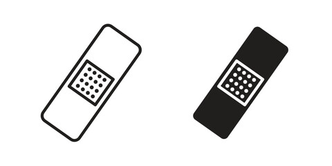 Band aid icon. flat and stroke style Collection. simple symbol