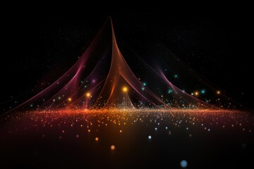 Visualization of quantum algorithms abstract lighting outdoors.
