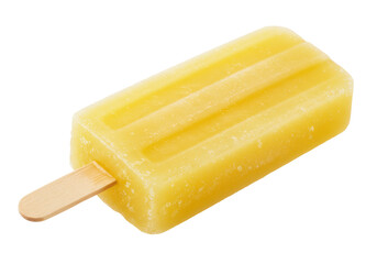 Yellow popsicle isolated on transparent background, refreshing summer treat for hot weather and dessert lovers PNG
