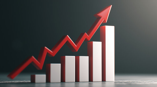 Interest rate of graph animation, lending price growth chart, credit and loan rate increase, footage