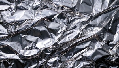 Texture Of Crumpled Aluminum Foil As Background