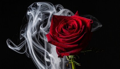 red rose on black background