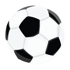 Football ball, isolated on white background. Soccer ball icon
