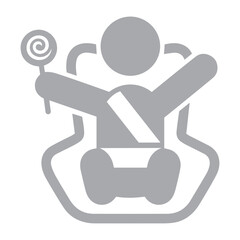 baby safety belt icon
