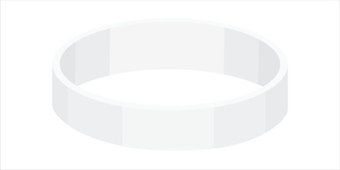 Silver, platinum ring isolated on white background. Wedding ring. Simple elegant ring