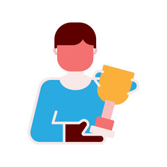 Person Holding a Trophy
