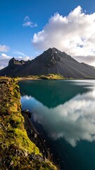 Mountain lake reflecting a vibrant sky (3)