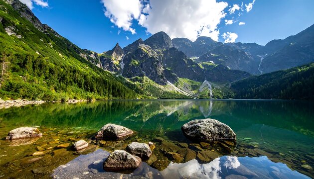 Mountain lake reflecting a vibrant sky (2)