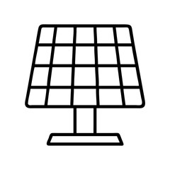 Vector art of simple line art illustration of a solar panel