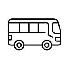 Illustration of a bus with a simple design for transportation concept