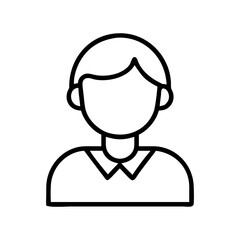 Obraz premium Illustration of a faceless man with side parted hair for user interface