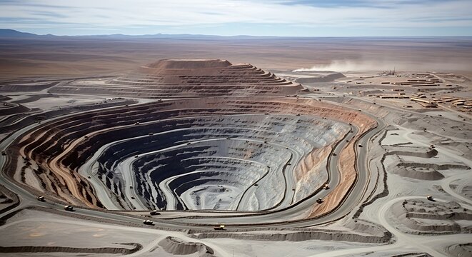 Large Open Pit Mining Operation.