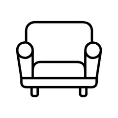 Vector art of classic armchair line art comfortable furniture for relaxation and home decor