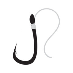 fishing logo, hook logo icon vector illustration