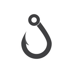 fishing logo, hook logo icon vector illustration